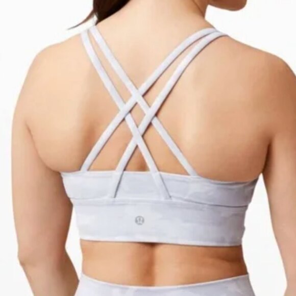 Lululemon Energy Bra Incognito Camo Alpine White Gray Size 10 or 8 - Picture 3 of 11